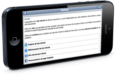 Webdesign Entreprise sur Iphone Webdesign Entreprise sur Iphone